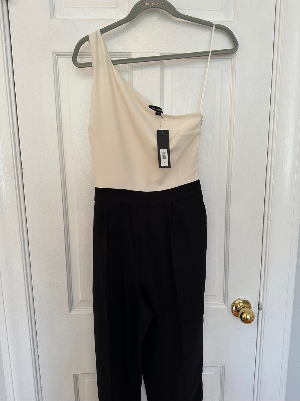 Banana Republic Cream and Black Colorblock Dress with Tag